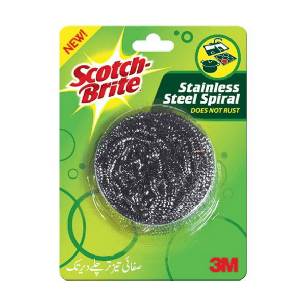 [HMOKA3M-SSSP1's] 3M Scotch Brite Stainless Steel Scrubbing Pads 1's