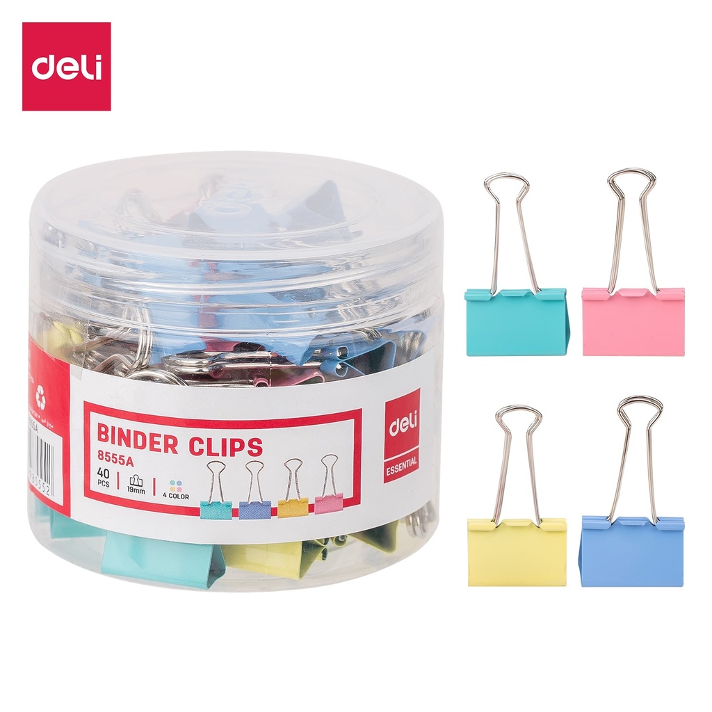 Deli Binder Clip ( Assorted Color ) 19mm
