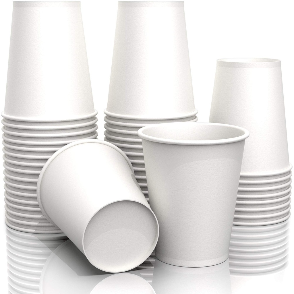 Disposable Paper Cup (White) 9oz plain (50pcs)