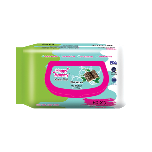 Happy Mammy Thanakha Wet Wipes ( 80 Wipes)
