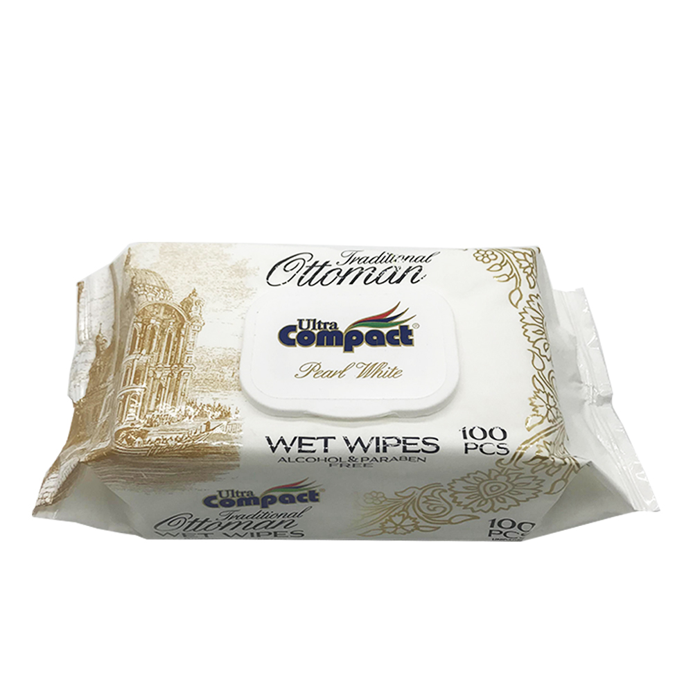 Ultra Compact Traditional Ottoman White Wet Wipes(100Pcs)