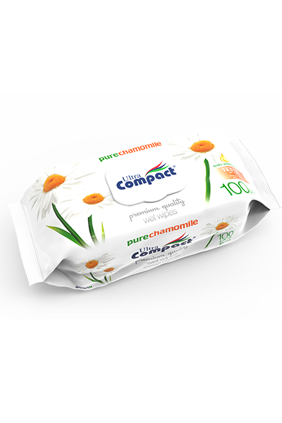 [HMPHYWWUCPC100PCS] Ultra Compact Pure Chamomile Wet Wipes(100Pcs)