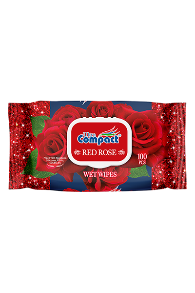 Ultra Compact Red Rose Wet Wipes(100Pcs)