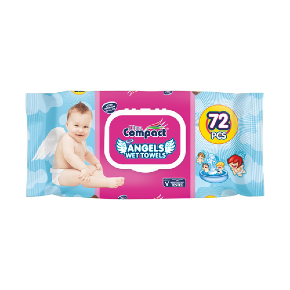 [HMPHYWWUCAWT72PCS] ULTRA COMPACT Angel Wet Towel (72pcs)
