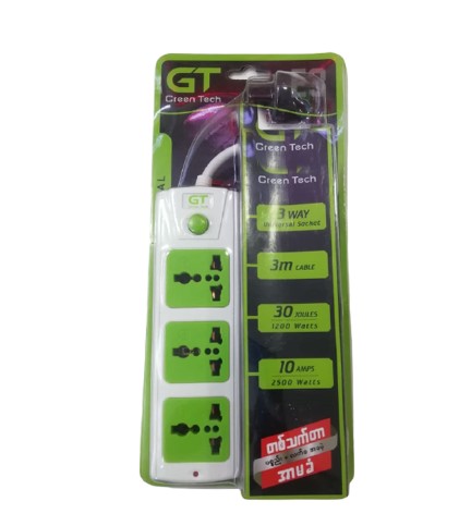 [HMOESKGTGTSE3] Green Technology GTS-E3 3 Way Multi Socket