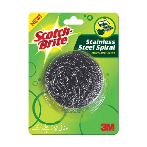 [HMOKA3M-SSSP1's] 3M Scotch Brite Stainless Steel Scrubbing Pads 1's