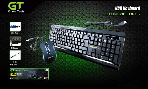 [HMUSBGTKB812MGTM697] Green Technology - USB Keyboard & Mouse Combo GTKB-812M+GTM-697