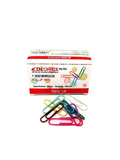 [HMDNPPCDLCL33MM] DL Paper Clip Assorted Color ( 33mm)