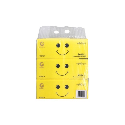 [HMPHYNGFTSM1403P] Smile 140 Facial Tissue (3 Pcs)