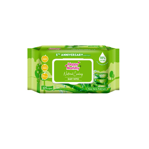 [HMHKWWHAL105W] Happy Mammy  Aloevera Wet Wipes ( 105 Wipes)