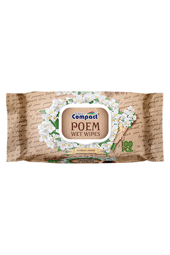 [HMPHYWWPEJ100PCS] Ultra Compact Poem Espanola Jasmine Wet Wipes(100Pcs)