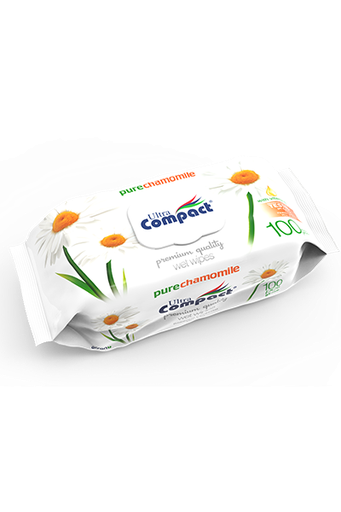 [HMPHYWWUCPC100PCS] Ultra Compact Pure Chamomile Wet Wipes(100Pcs)