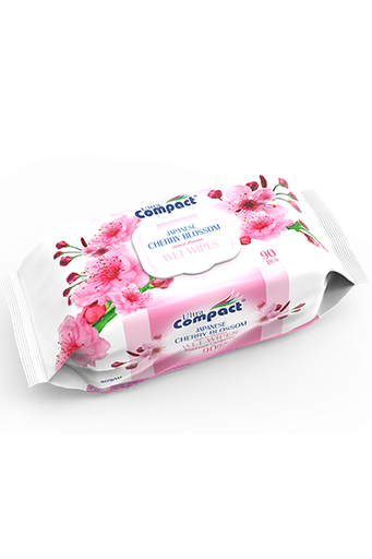 [HMPHYWWUCJCB90W] Ultra Compact Japanese Cherry Blossom Wet Wipes(90Pcs)
