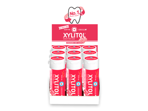 [HMPHYMTLXGSTBM26G] LOTTE XYLITOL GUM STRAWBERRY MINT FLAVOR(26.1g)