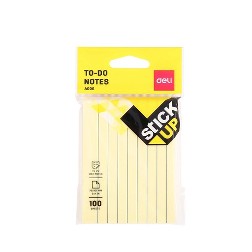 [HMBNPTDNDL76x101MMEA00652] Deli To Do Note (76x101mm) EA00652