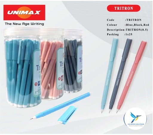 Unimax Tritron Ball Point Pen ( 0.5mm) 25 pc / Box