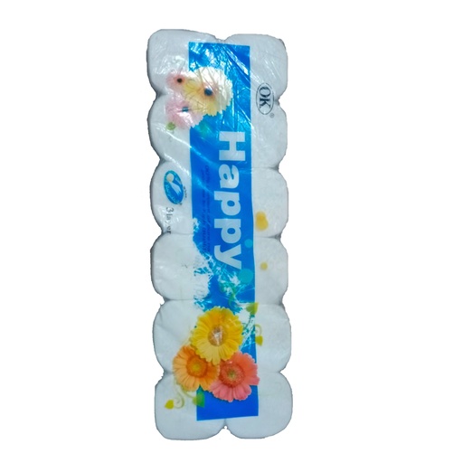 [HMHKTSHTR12R] Happy Tissue Roll withour core ( 12 Roll )