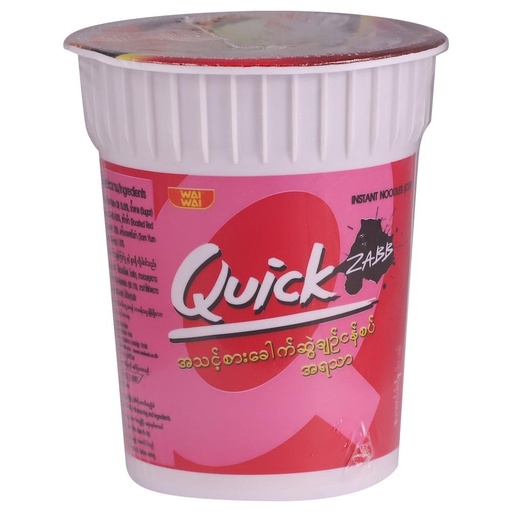 [HMPTINWWQICNCPT60G] Wai Wai Quick Instant Cup Noodles Chilli Paste Tom Yum Flavour (60g)