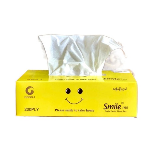 [HMPHYNGFTBSM180] Smile 180 Facial Tissue Box 