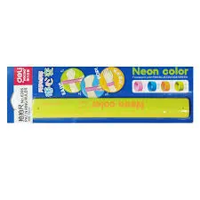 Deli - PAT AND RING RULER (Neon) 17 cm