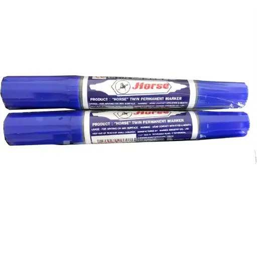 [HMWNCHPMDTBNR] Horse Permanent Marker (Blue & Red) Double Tips