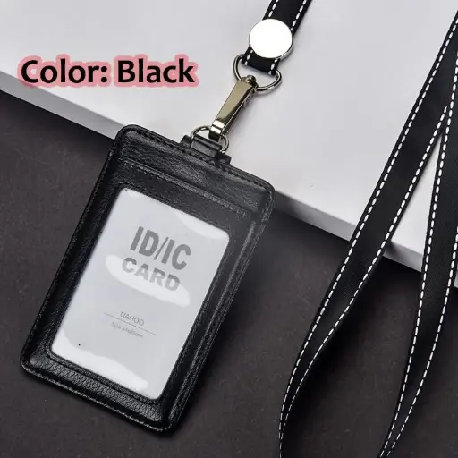 Premium Leather Office ID Card Holder