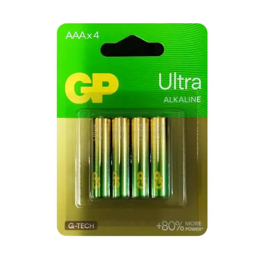 [HMOEBTGPULAKAAA1.5V4PCS] GP Ultra Alkaline AAA Battery 1.5V ( 4pcs/Packet)