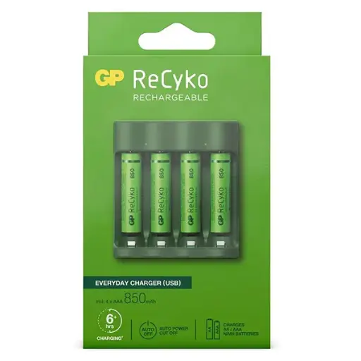 GP USB basic charger + GP rechargeable AAA Batteries / HR03 Ni-Mh battery 