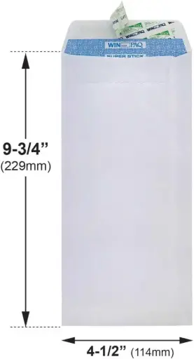 Win PAQ Envelope Peal and Seal (4x9 inc) 