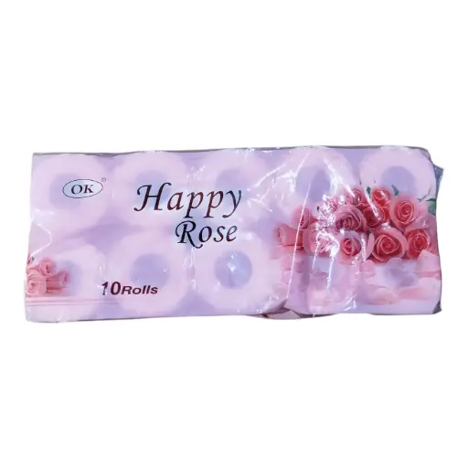[HMHKNKAHRTRWC3PLY] OK Happy Rose Tissue Roll With Core 3Ply (10 Rolls)