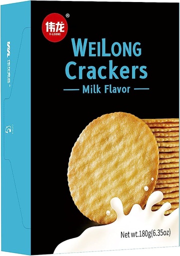 [HMPPCKWLMF180G] Weilong Milk Flavor Crackers ( 180g )