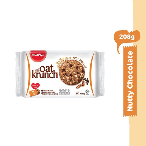[HMPTCKMCOKCC208G] Munchy's Oat Krunch Chocolate Cookie (208g)