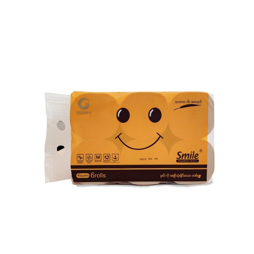 [HMHKNKBTRSMR6] Smile Bamboo Roll 6 Tissue