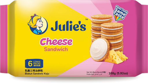 [HMPTYCKJLCS168G] Julie's Cheese Sandwich Biscuits(168g )