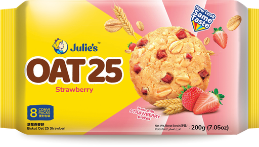 [HMPTCKJLSB200G] Julie's Oats 25 Strawberry Cookies ( 200g)