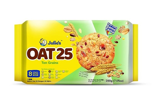 [HMPPCKJLO25TG200G] Julie's Oats 25 Ten Grains Cookies(200g)