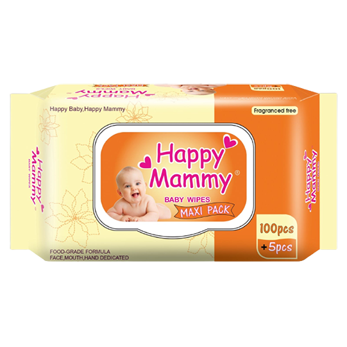 [HMHKHMBW105W] Happy Mammy  Baby Wet Wipes ( 105 Wipes)