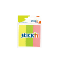 Stick'n Assorted Notes Neon Mixed(3in x 1in)