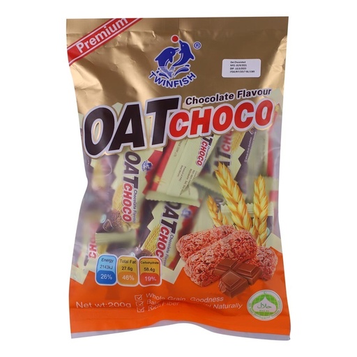 [HMPTCKTFOCCO200G] Twinfish Oat Choco Chocolate (200g)