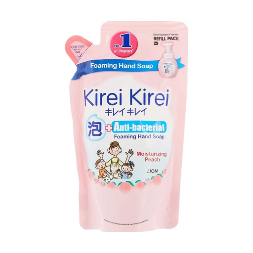 [HMHKNKFHWKIRATBCTPCHRF200ML] KIREI KIREI Anti-Bacterial Foaming Hand Wash Peach Refill 200ml