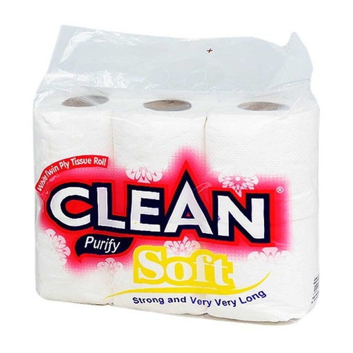 [HMHKNKTSCL6R2P] Clean Bathroom Tissue 6Rolls 2Ply