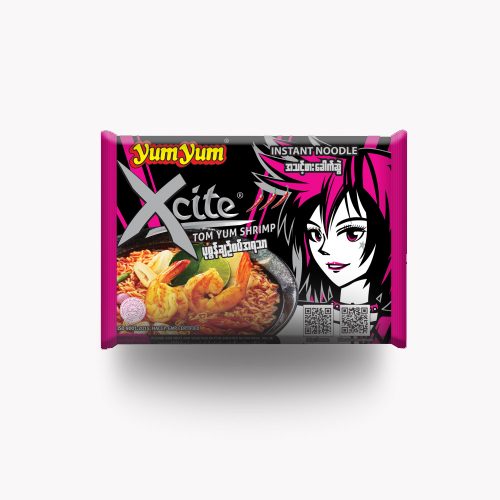[HMPTINYYXCTYS70G] Yum Yum Xcite Tom Yum Shrimp  Instant Noodle (70g)