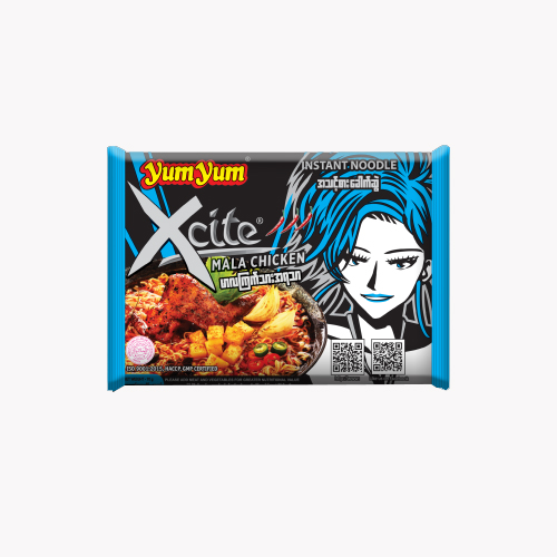 [HMPTINYYXCMC70G] Yum Yum Xcite Mala Chicken Instant Noodle(70g)