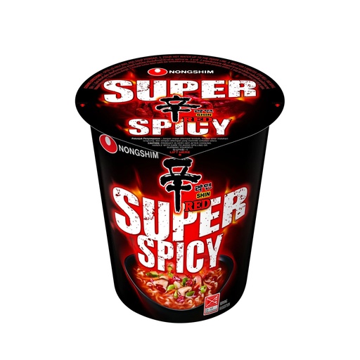 [HMPTINNSRSSCN68G] Nong Shim Shin Red Super Spicy Cup Instant Noodle (68g)