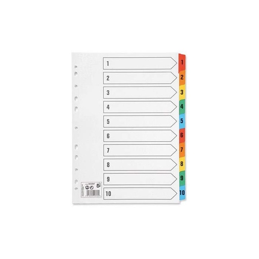 [HMBNPDVD1TO10PSA4] File Divider 1 to 10  Index Plastic ( A4) China