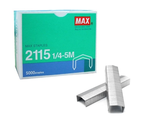 [HMDPSTLMX2115] Max Staples 2115 1/4-5M. Box of 5000 Staples