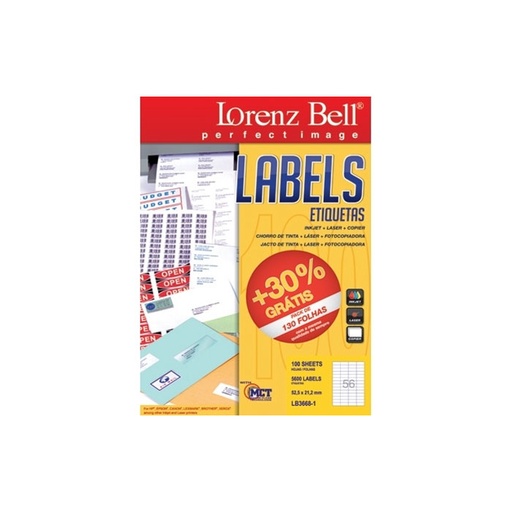 [HMPNLMLL B56L52.5x21.2MM] Mailing Label Lorenz Bell (56 Labels) 52.5 x 21.2 mm