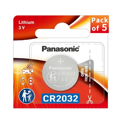 [HMOEBTPANSCR2032LB3V] PANASONIC CR2032 Lithium Battery 3V