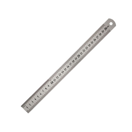 [HMWNCRLSTL12INC] Ruler (Steel)