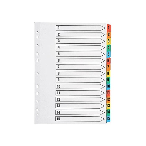 [HMFNSFD1T10PA4CH] File Divider 1 to 10 Index Paper ( A4) China
